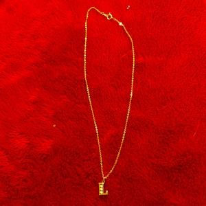 Gold Chain with letter "L"